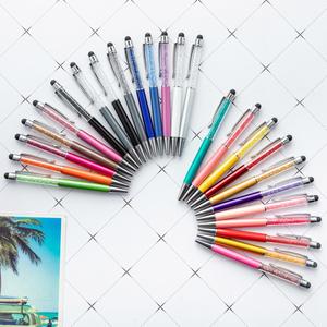 Stylo à bille tactile sportif avec logo personnalisé, métal, luxe, cristal, diamant, 2-en-1, stylos à bille OEM, cadeau - Product Image 1