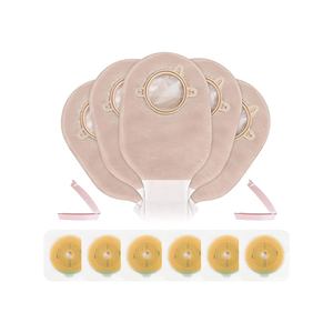 Risenmed Ensemble de poches de stomie jetables imperméables avec filtre anti-odeur au charbon actif et fermeture à pince en deux parties - Product Image 1