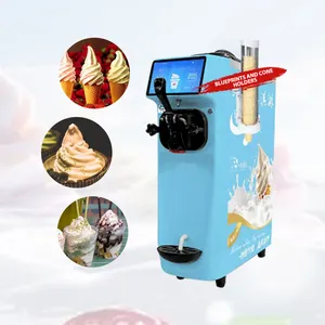 Paper Cone Sleeve Machine. 3 Hoppers Soft Serve China Fried Low Price Convenient Fast Cheap Italian Ice Cream Machine