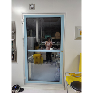 Puerta de vidrio de salida de seguridad GMP con cerradura de emergencia, barra de painc tipo empuje, puerta de salida de emergencia para laboratorio de hospital - Product Image 2