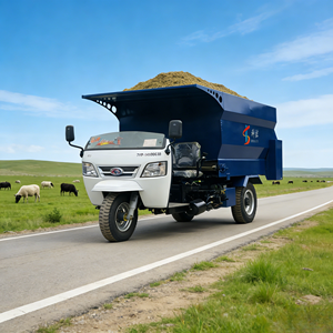 Nouveau Distributeur d'Aliments à 3 Roues pour Petits Bétaillements, Camion d'Alimentation pour Porcs et Vaches, Garantie 1 An - Product Image 3