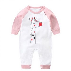 Combinaison d'été pour bébé EVERGREEN en coton biologique avec motif de lapin, manches longues, fermeture éclair bidirectionnelle, unisexe, pour nouveau-nés, nourrissons et tout-petits - Product Image 2