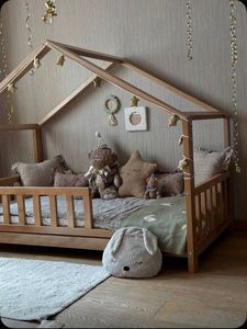Cama Infantil Moderna en Oferta, Cama <span class=keywords><strong>de</strong></span> Madera con Forma <span class=keywords><strong>de</strong></span> Casa <span class=keywords><strong>de</strong></span> Árbol para Niños, 90 x 190 cm - Product Image 6
