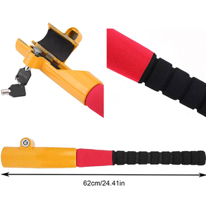 Serrure de <span class=keywords><strong>volant</strong></span> de véhicule Xiangta pour voiture pince <span class=keywords><strong>antivol</strong></span> universelle serrure réglable rotative de sécurité de véhicule robuste - Product Image 2