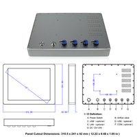PC industriel tactile étanche IP67 de 12,1 pouces, ordinateur sans ventilateur Intel J1900 pour la fabrication intelligente