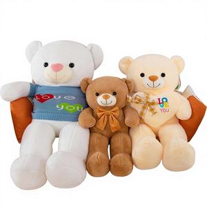 Ours en peluche personnalisé en usine, sweat-shirt en peluche, ours en peluche, ours en peluche avec nœud papillon, cadeau de la Saint-Valentin - Product Image 1