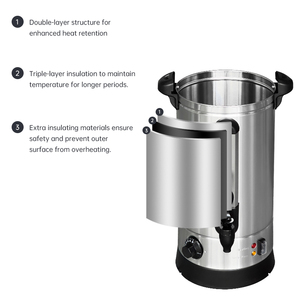 เครื่องทำน้ำร้อนเชิงพาณิชย์ Heavybao <span class=keywords><strong>ขาย</strong></span>ส่ง เครื่องต้มน้ำร้อนเชิงพาณิชย์ สำหรับทำไวน์ร้อน - Product Image 2