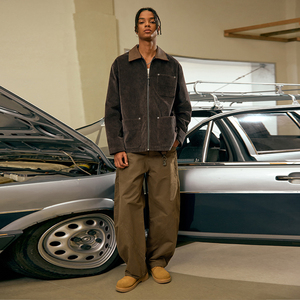 <span class=keywords><strong>Pantaloni</strong></span> Cargo da <span class=keywords><strong>Uomo</strong></span> QUICKSHOW XASUTEX a Vita Media, Tinti in Capo, con Chiusura a Bottoni, Gamba Larga, Vestibilità Ampia, Stile Scimitar e Design Drappeggiato - Product Image 5