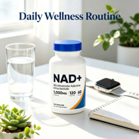 Capsules NAD+ 1000mg OEM, complément alimentaire pour soutenir l'énergie cellulaire, avec capsules végétales en hypromellose, 120 unités