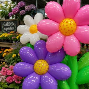 Flores Inflables Personalizadas con Luz LED, Rosa, Amarillo, Azul, Naranja, Flor Gigante Inflable, Decoración de Plantas Inflables Resistentes a la Decoloración - Product Image 1