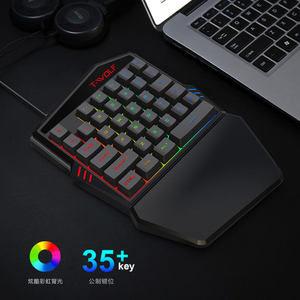Clavier et souris de jeu mécaniques ergonomiques à une main, rétroéclairage LED, programmables, filaires USB, 8000 <span class=keywords><strong>DPI</strong></span> pour PC Gaming - Product Image 3
