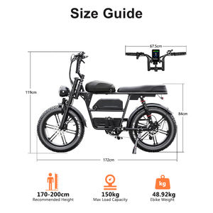 Wholesale Electric Mountain <b>Bike</b> EB30 QMWHEEL <b>20</b> <b>Inch</b> Fat <b>Tire</b> Electric Dirt <b>Bike</b> 48V Dual Battery 100km Range Low Price E <b>Bike</b> - Product Image 4