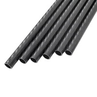 Tubo de fibra de carbono con patrón OEM negro con acabado colorido Eje UAV de origen cuadrado brillante de tipo negro liso