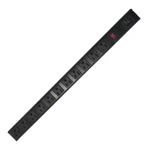 Hot sell 11-bits British/Japanese type horizontal Single-Phase Metered PDU with switch fit of data centers and server rooms
