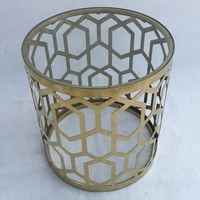 Table d'angle en acier inoxydable doré, design rond, petite table ronde, meuble d'hôtel, livraison gratuite