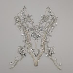 Tissu de dentelle de mariage 2023 <span class=keywords><strong>en</strong></span> <span class=keywords><strong>tulle</strong></span> entièrement orné de perles et d'appliques brillantes pour robe de soirée - Product Image 3