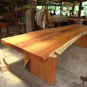 Cuisine moderne industrielle de luxe bon marché de haute qualité Offre Spéciale à manger de forme naturelle plateau de table solide <span class=keywords><strong>dalle</strong></span> de <span class=keywords><strong>bois</strong></span> - Product Image 1