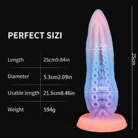 Realistischer Tentakel Anal Dildo für Frauen Starker Saugnapf Riesiger Monster Dildo Flüssiges Silikon Prostata Massage gerät