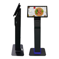 Nuevo Kiosco de Autoservicio Interactivo con Pantalla Táctil de 21.5 Pulgadas para Restaurantes, con Impresora y Escáner de Códigos QR