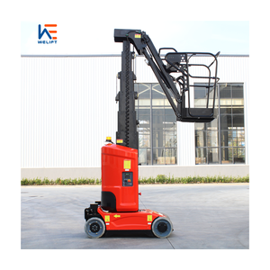 Mini plataforma elevadora eléctrica autopropulsada de 8m, 10m, 200KG, mástil hidráulico, elevador telescópico - Product Image 2