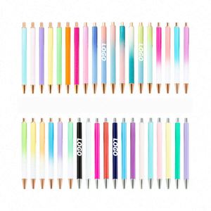 Personalized Portable <b>Glitter</b> Ballpoint Pen Plastic Click Custom Logo Silk Screen Printed Promotional Gift for Office Bulk - Product Image 2