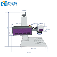 Machine de marquage laser statique de bureau NiceTec A9-Z 2W à ultraviolets 355nm, machine de marquage ultra-fin