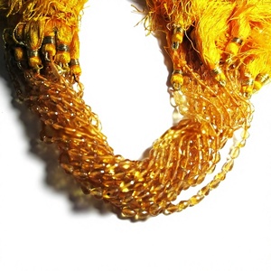 Cuentas de Citrino Natural Facetadas en Forma de Lágrima, Piedras Preciosas Sueltas Briolette, Certificadas por Terceros, Joyería Fina de Gopika Exports - Product Image 1