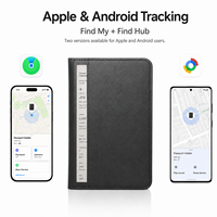 Portefeuille de voyage anti-perte avec suivi Apple Find My et Google Find My Device, double système, pour voyages d'affaires