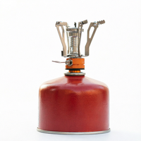 Réchaud à gaz portable pour le camping avec étui, mini brûleur à gaz pliable pour la randonnée, le backpacking, la cuisine en plein air, les pique-niques, les voyages et la pêche