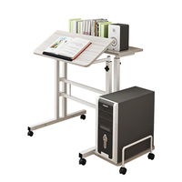 Support pour ordinateur portable au design moderne pour le bureau, fabriqué en panneaux de bois