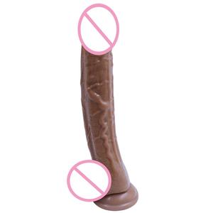 Dildo Silikon Cair Bentuk <span class=keywords><strong>Penis</strong></span> Simulasi Mulut Bengkok untuk Pasangan, Masturbator Wanita, Perlengkapan Dewasa - Product Image 1