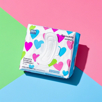 Compresa sanitaria de alta calidad impresa personalizada embalaje olor a prueba de humedad cuatro lados sellado trasero medio sellado bolsa de mylar