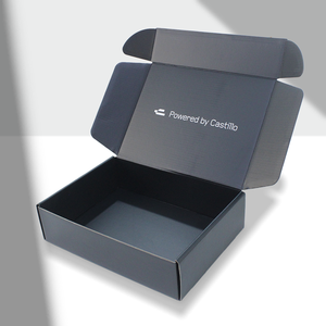 Printed Black Gift Mailer Paper <b>Box</b> with Lining <b>Recycled</b> Material Food Grade Custom Shape - Product Image 1