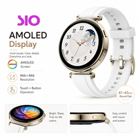 Montre connectée AMOLED personnalisable avec logo, échantillon en gros, alliage d'aluminium rond 466 x 466, réponse aux appels, compatible iOS, résistante aux éclaboussures