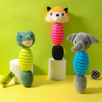 Jouet pour chien en peluche écologique de luxe et de dessin animé U-PETS, en polyester, avec couineur, formes d'animaux, jouets à mâcher