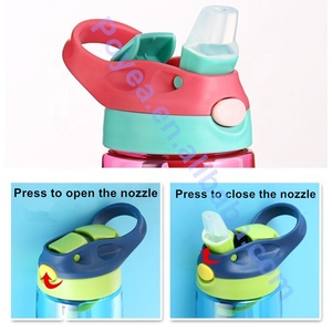 2024 reutilizable sin BPA plástico lindo interruptor de presión en forma de <span class=keywords><strong>estrella</strong></span> mini botella de agua de leche con pajita para niños deportes plástico - Product Image 5