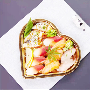 JY-X0026 Envases <span class=keywords><strong>de</strong></span> Plástico con Forma <span class=keywords><strong>de</strong></span> Corazón para Fresas, Caja <span class=keywords><strong>de</strong></span> Plástico con Forma <span class=keywords><strong>de</strong></span> Corazón para Sushi, Impresa, Venta al por Mayor - Product Image 2