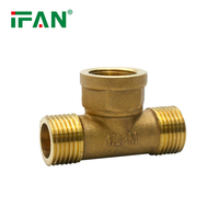 Raccord de tube en laiton IFANPLUS 1/2 "raccords de plomberie en laiton FMF Tee