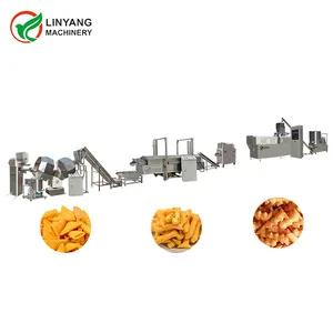 Best Seller Extruded Full Automatic Fried 3d Pellet Bugles Chips Snack Food Processing Making Machine Production Line
