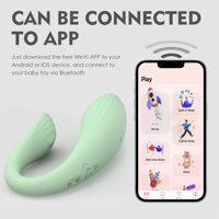 WINYI APP Ferngesteuerter Vibrator - Doppelmotoren U-Form 9 Frequenzen Klitoris G-Punkt Stimulator Massagegerät Paar-Vibrator