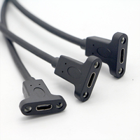 Panel Mount USB 3.1 Type-C Kabel Depan untuk Panel, Kecepatan Tinggi, Tembaga Murni, PVC, Garansi Seumur Hidup, CE ROHS CN;GUA