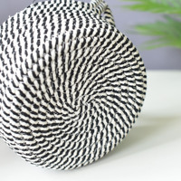 Ensemble de trois paniers de rangement de salle de bain à domicile, panier de rangement en corde de coton tissé à la main