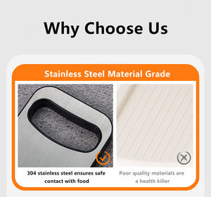 Paslanmaz Çelik Manuel Çok Fonksiyonlu Sebze Doğrayıcı Rende Sebze Kesici Düz Kesme Tahtası Dilimleyici Kamp İçin - Product Image 2