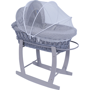 Ensemble de literie Minky gris pour panier de bébé (panier de Moïse) (exclusif), couverture matelassée Dimple pour <span class=keywords><strong>berceau</strong></span> et <span class=keywords><strong>transat</strong></span> bébé - Product Image 3