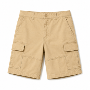 Pantalones Cortos Cargo Personalizados para Hombre, 100% Algodón, Estilo Bermuda, Casuales, con Bolsillos, Cintura Media, Cierre de Botones, Color Sólido - Product Image 3