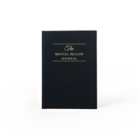 Carnet de bien-être A5 personnalisé pour la santé mentale, planificateur de soins personnels, couverture rigide en tissu lin, reliure thermique, papier offset recto-verso, journal quotidien