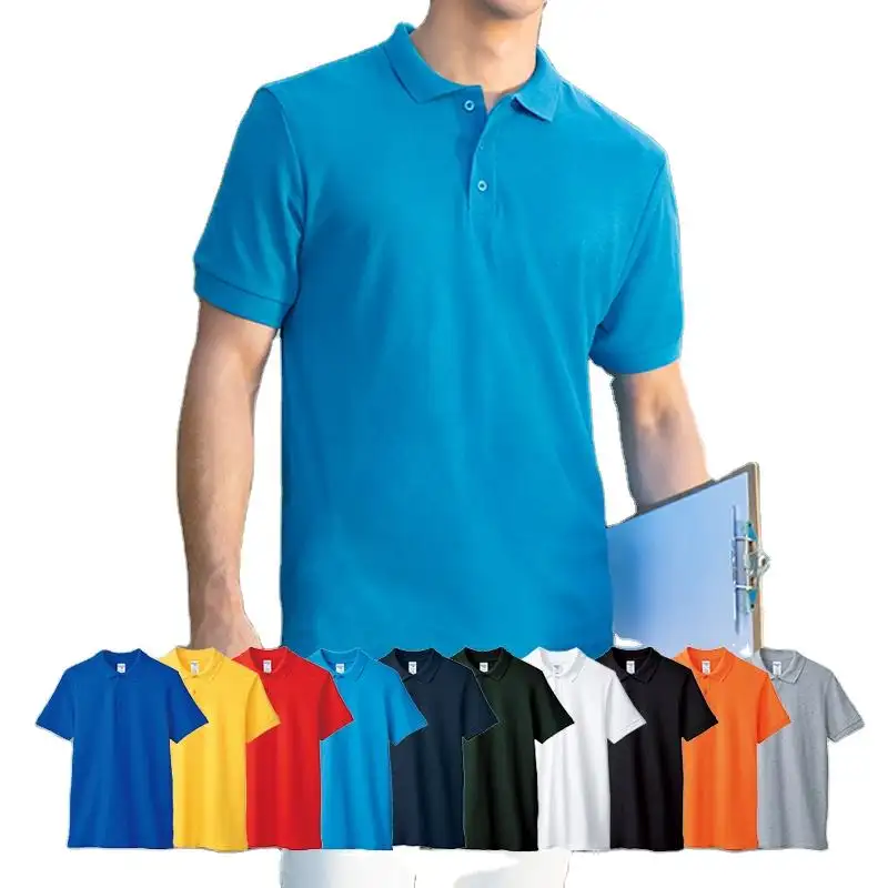 HELLOJIM 2023 Novo personalizável 220gsm polo tshirts com gola dura homem polo t-shirt