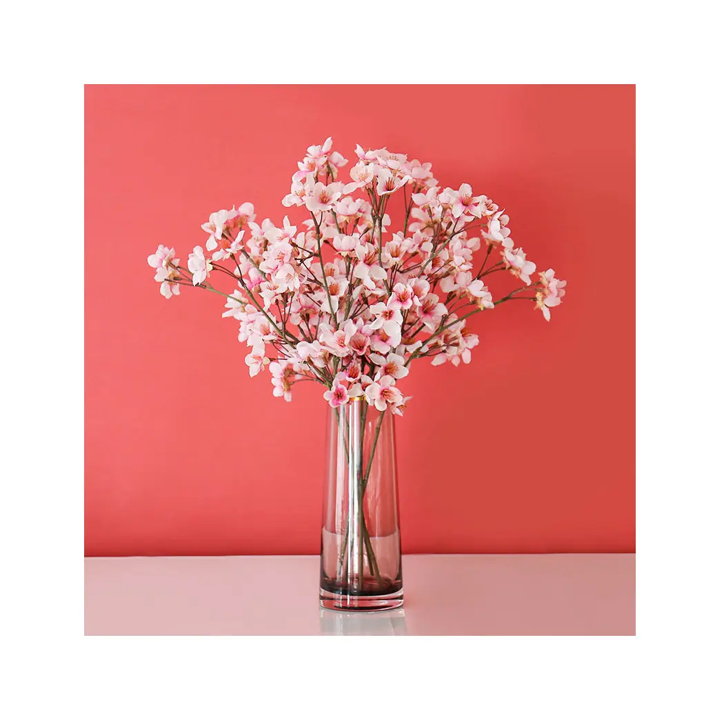Hot Selling Pink Coconut Blossom Tree Wedding Silk Artificial Flowers Cherry Pear Blossom Branches Christmas Graduation