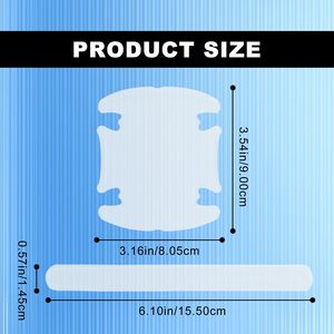 8 protectores adhesivos transparentes antiarañazos para manijas de puerta de <span class=keywords><strong>coche</strong></span> y espejos retrovisores, resistentes al agua, de ABS - Product Image 2