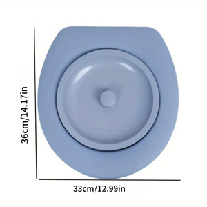 Asiento de inodoro portátil para acampar, senderismo al aire libre, uso de emergencia, 36 cm x 33 cm, forma redonda, diseño ligero - Product Image 1